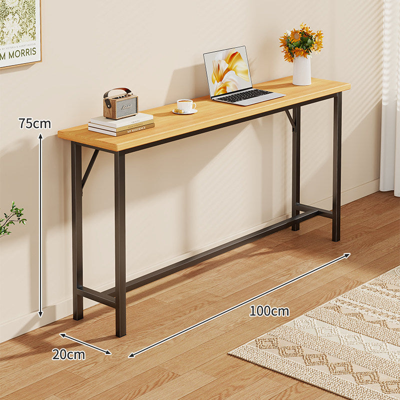 Narrow Industrial Console Table with Slim Profile