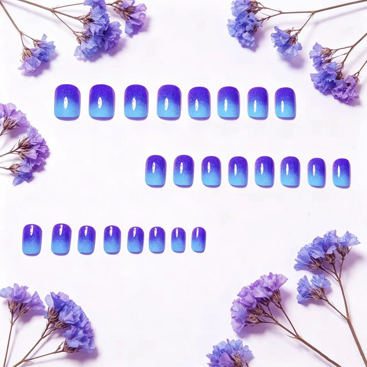 Gradient Sparkle Nail Art Kalsten