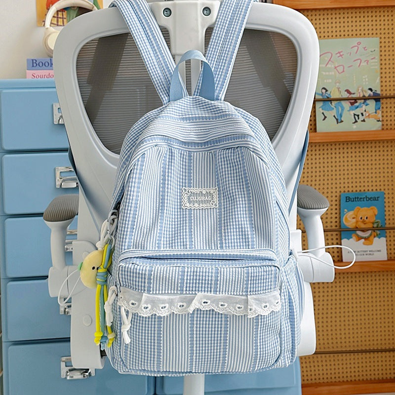Cute Plaid Design Backpack Kalsten