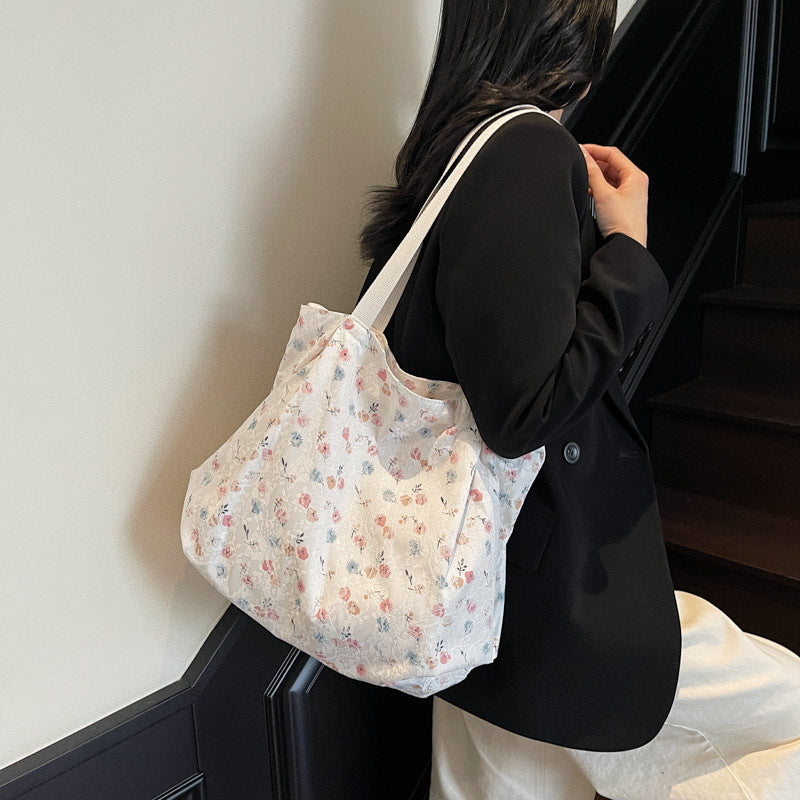 Floral Lace Spacious Tote Bag