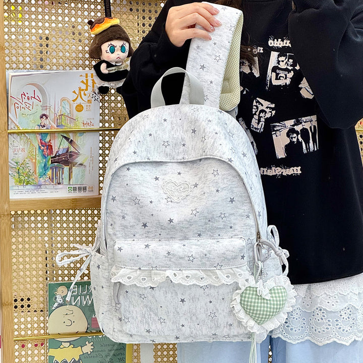 Cute Decorative Star-Embellished Backpack Kalsten