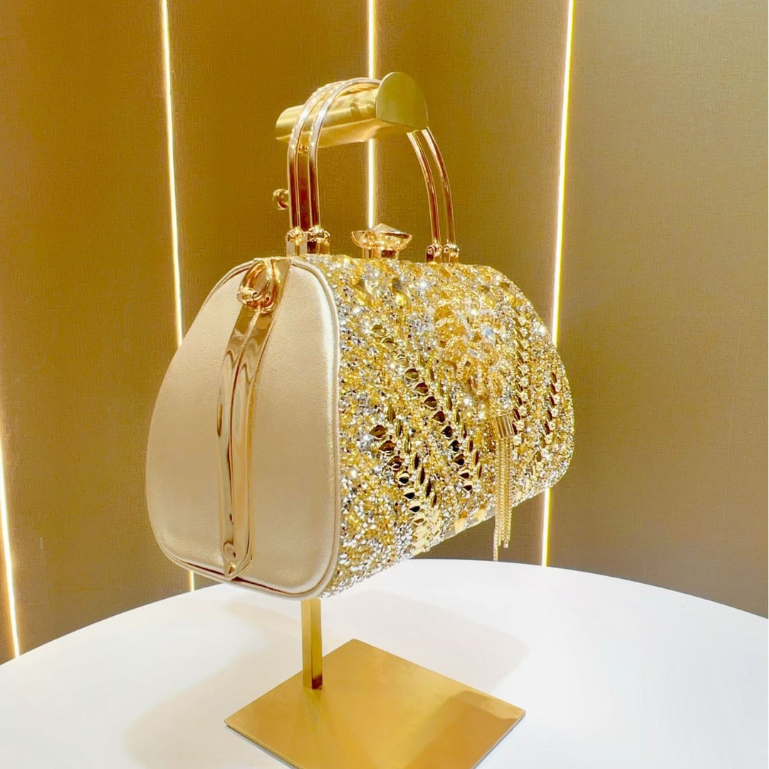 Embellished Floral Evening Handbag