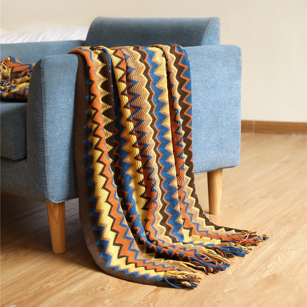 Zigzag Weave Throw Blanket Kalsten