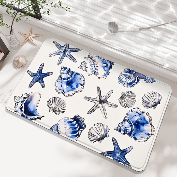 Coastal-Themed Decorative Bath Mat Kalsten