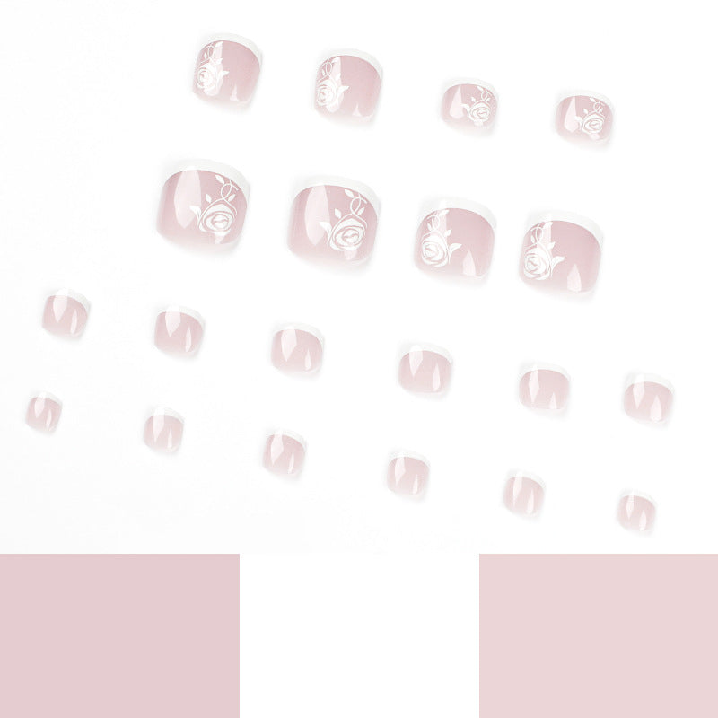 Artful toenail art in elegant French style Kalsten