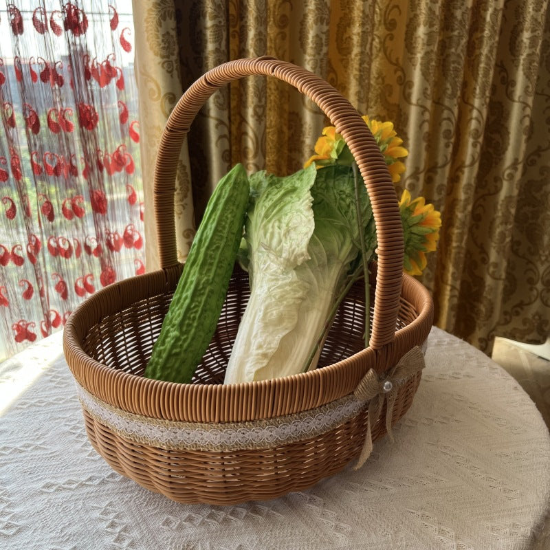 Elegant Woven Picnic Basket Kalsten