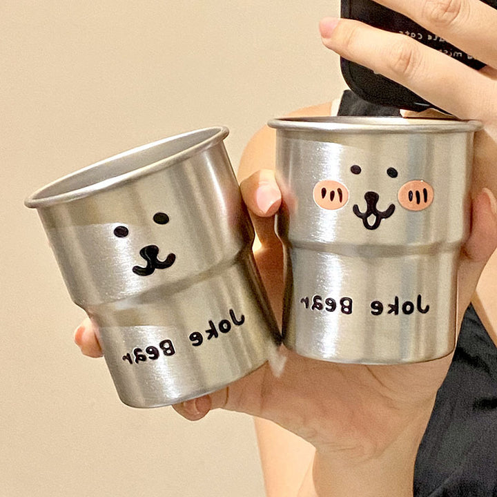 Noble stainless steel cup with cute bear motif Kalsten