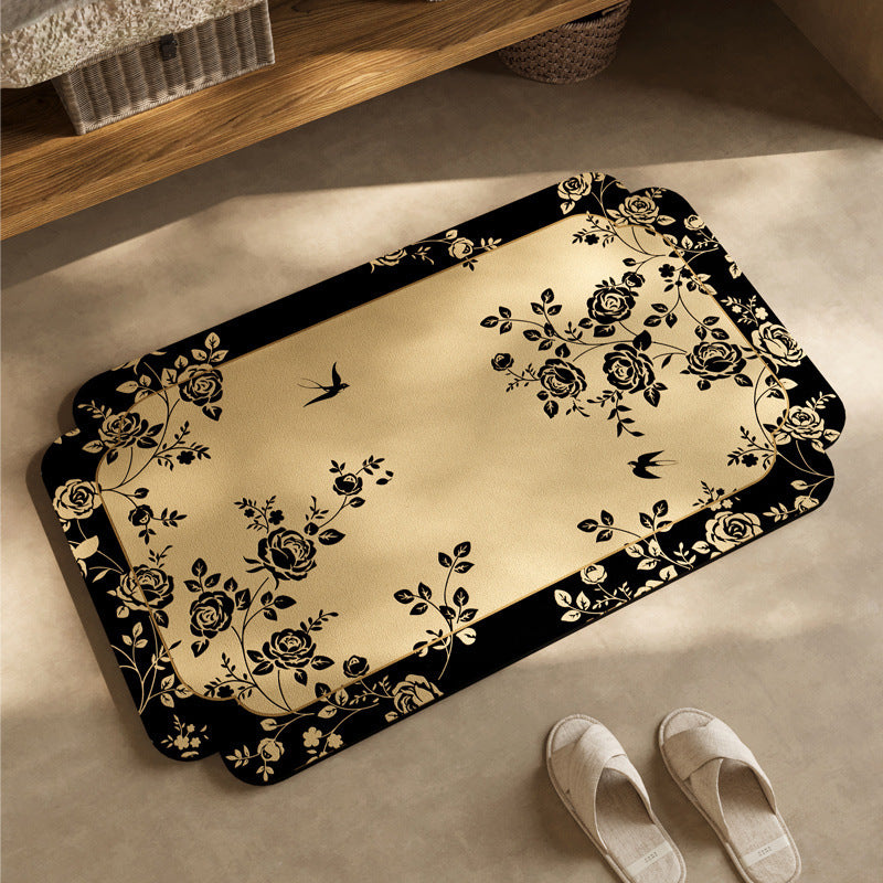 Vintage Botanical Print Area Rug