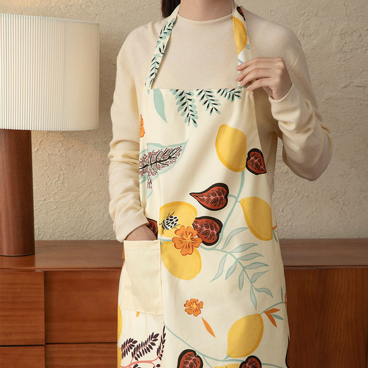 Apron for kitchen & crafting with adjustable neck strap and front pocket