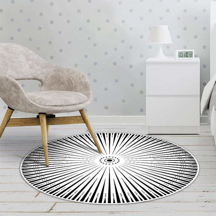 Floral Patterned Round Area Rug Kalsten