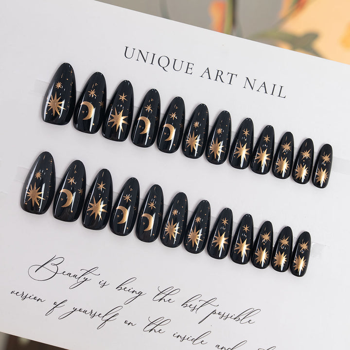 Celestial Themed Stiletto Press-On Nails