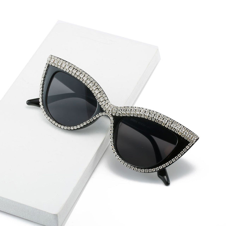 Statement Cat-Eye Sunglasses with Crystal Detailing Kalsten