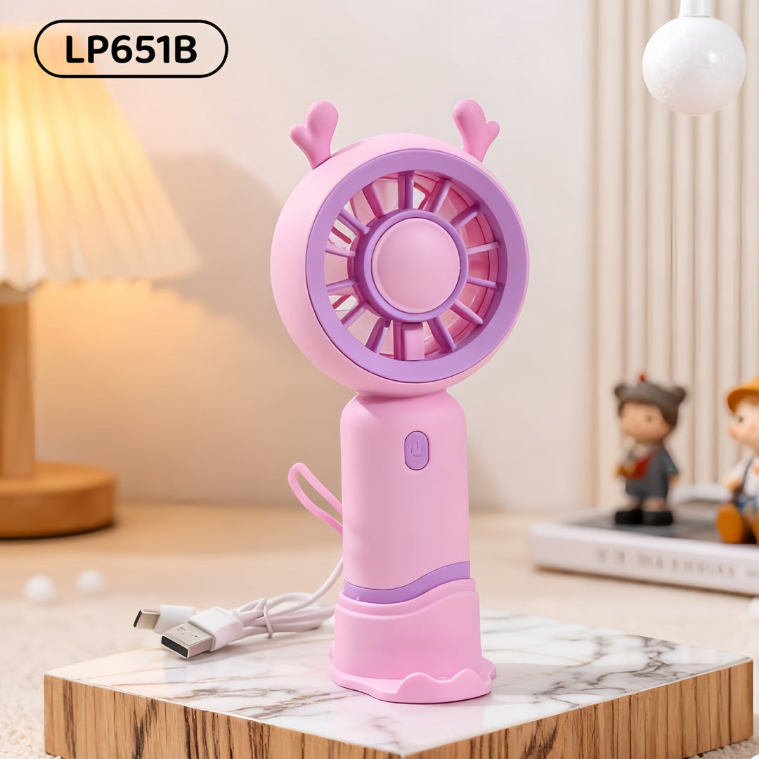 Ladies Portable Mini Handheld Fan with Cat Ears Kalsten