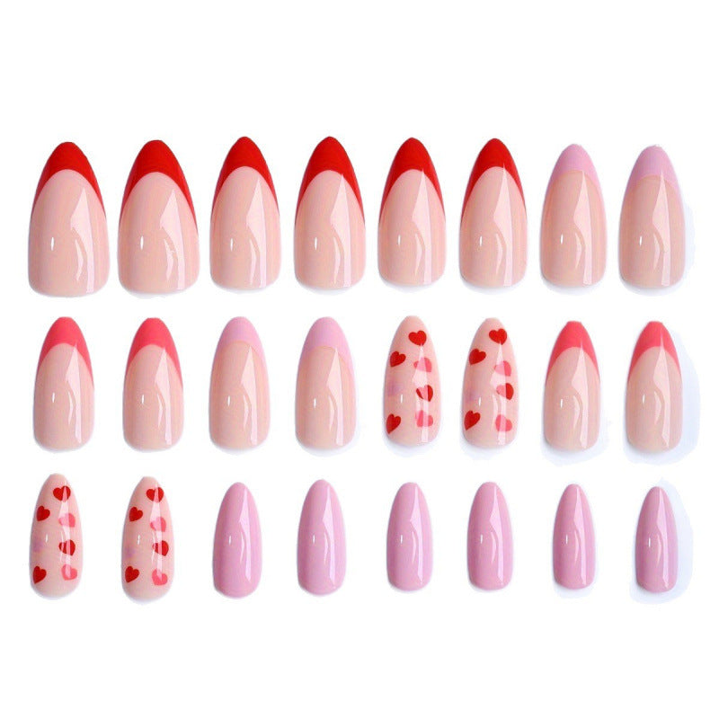 Artistic Heart Accent Press-On Nail Art Set