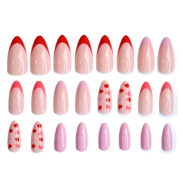 Artistic Heart Accent Press-On Nail Art Set