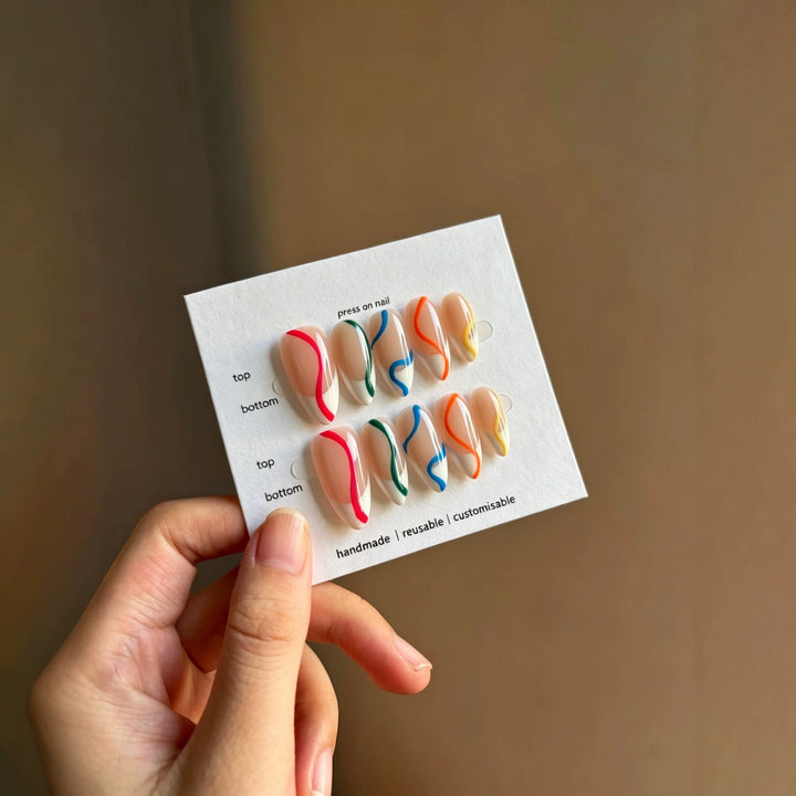 Artistic Customizable Press-On Nail Set