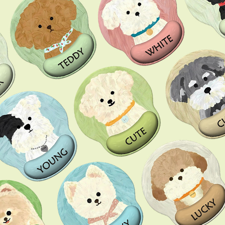 Decorative Dog-Themed Desk Mat