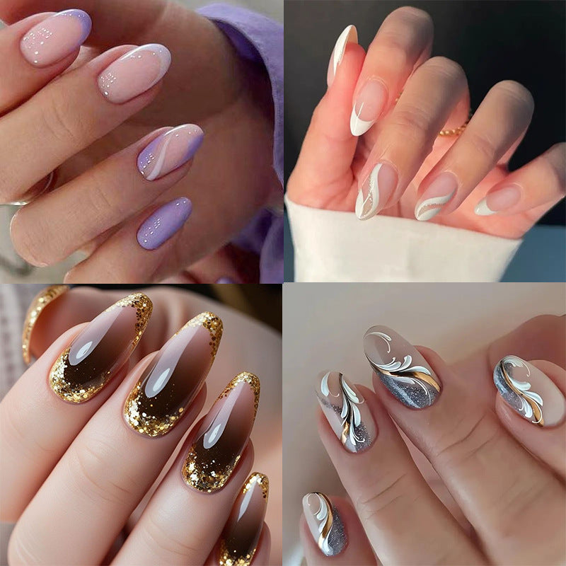 Glamorous Glitter Ombre Nail Enhancements Kalsten
