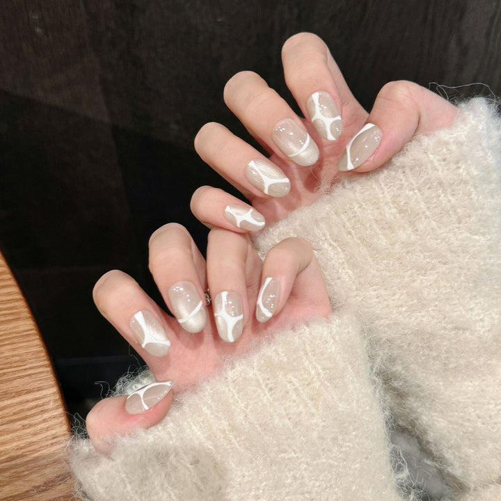 Artistic Abstract Press-On Nail Art Set