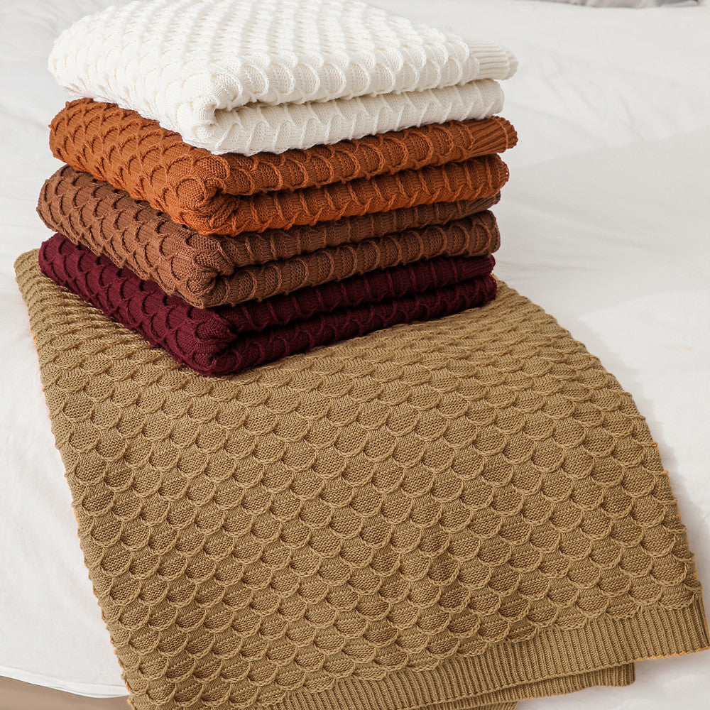 Cozy Knitted Throw Blanket Kalsten