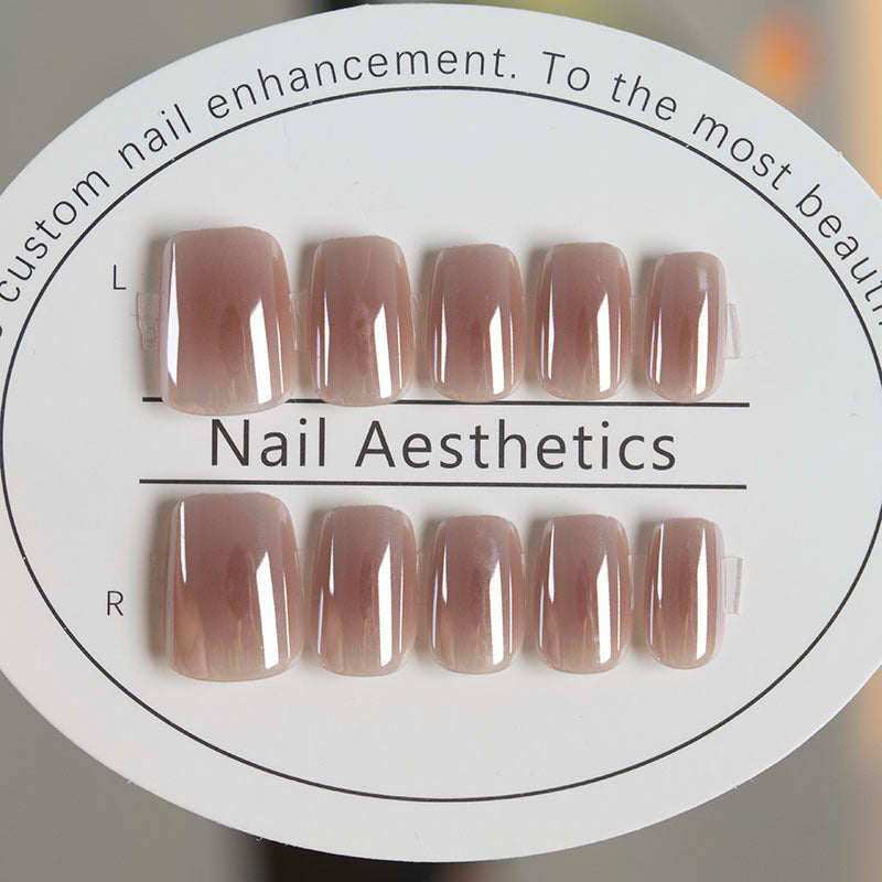 Elegant Short Almond-Shaped Press-On Nails
