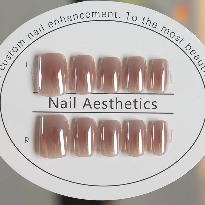 Elegant Short Almond-Shaped Press-On Nails