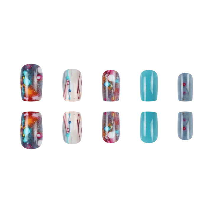 Artistic Splatter Nail Art Press-On Nails Kalsten