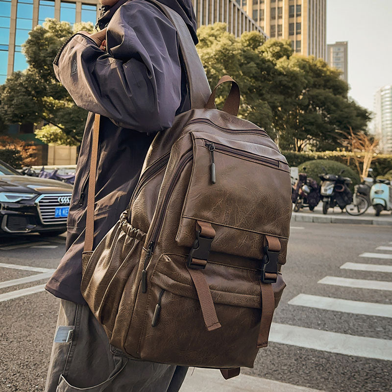 Leather Multi-Functional Backpack Kalsten