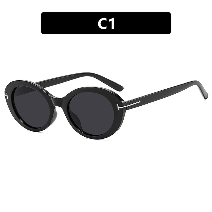 Ladies fashionable sunglasses with innovative oval frame and UV protection Kalsten