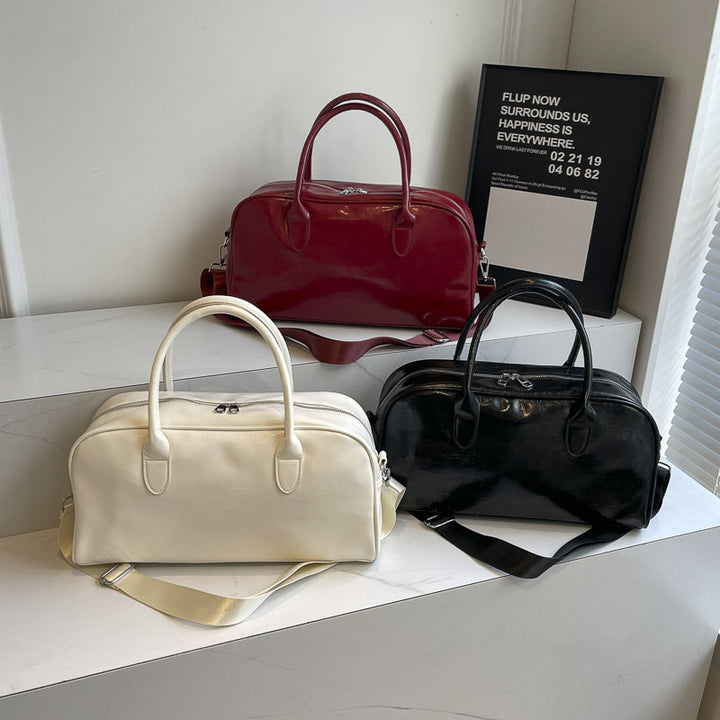 Elegant Leather Overnight Duffle Bag Kalsten