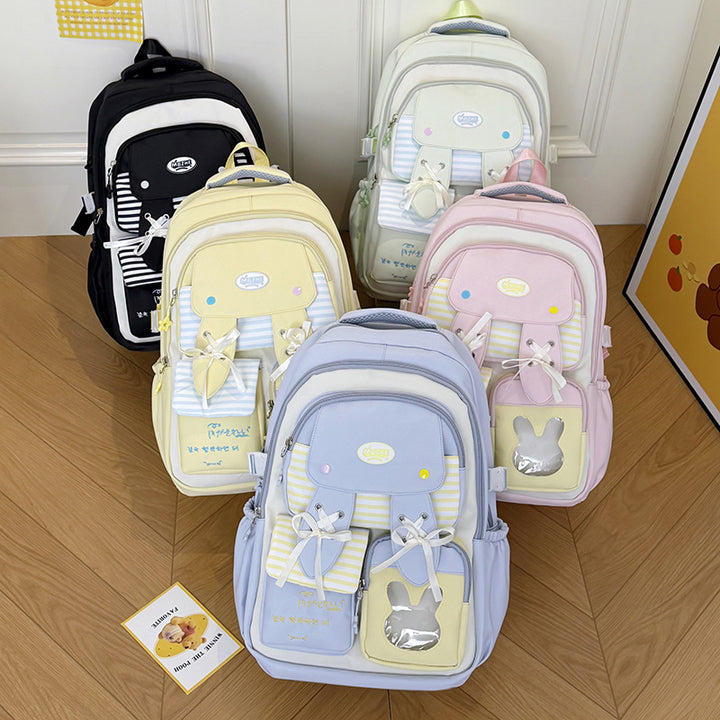 Playful Bunny-Ear Print Backpack Kalsten