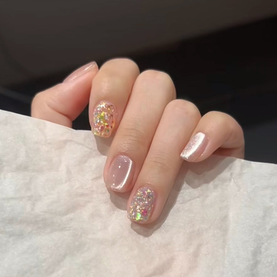 Artistic nail designs with glitter accents Kalsten