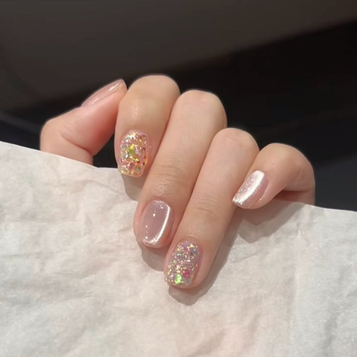 Artistic nail designs with glitter accents Kalsten