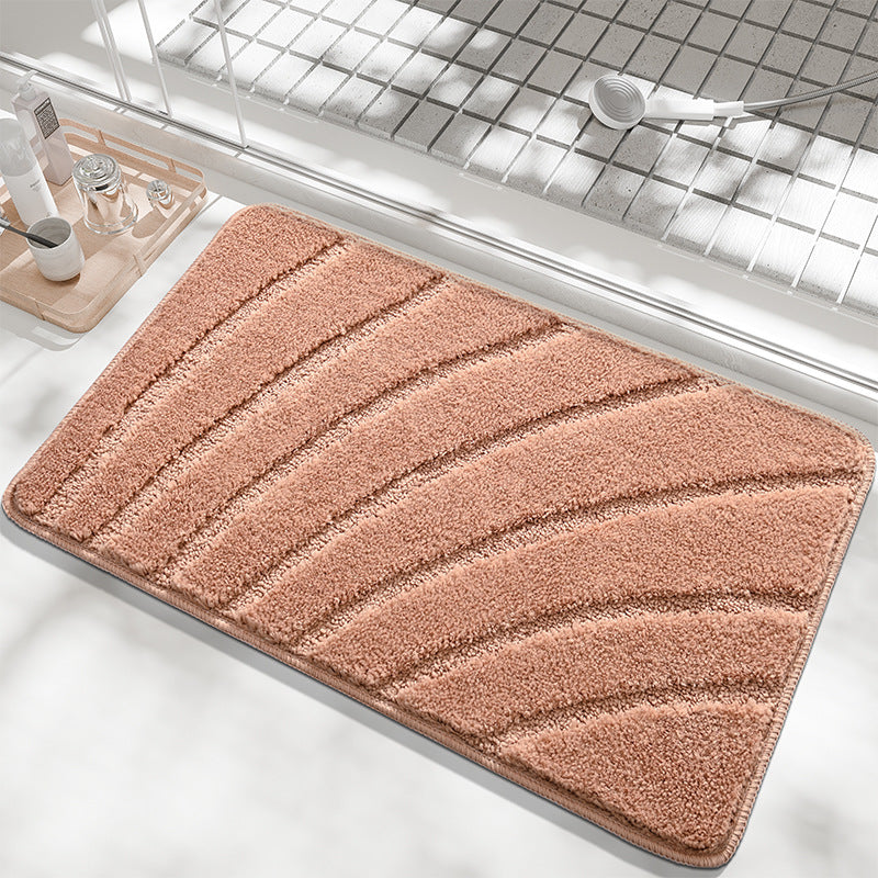 Plush Wave Pattern Bath Mat Kalsten