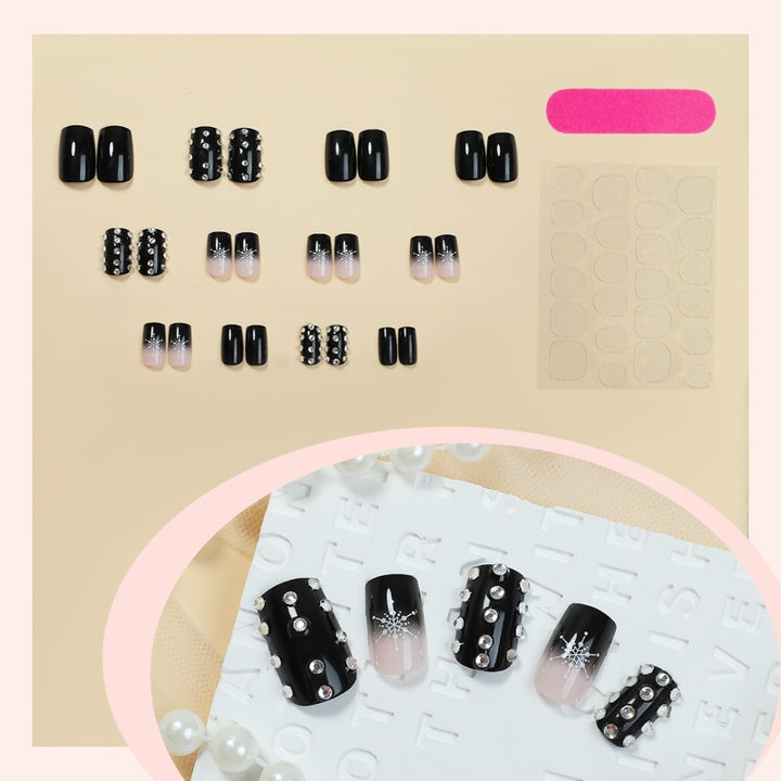 Glamorous artificial nail set with decorative rhinestone and star motifs Kalsten