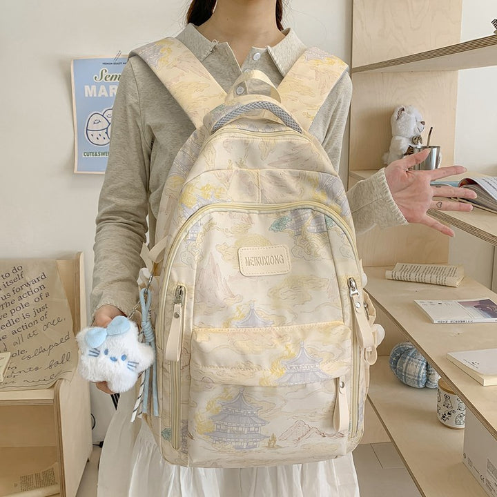 Stylish Illustrated Backpack Kalsten