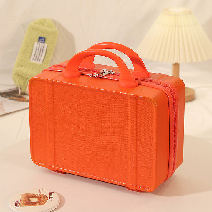 structured hard-shell vanity travel case with dual top handles and lockable zipper Kalsten