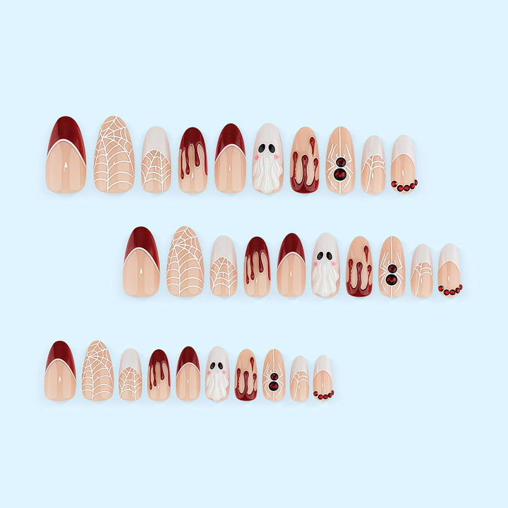Halloween Artificial Nails with Creepy Design Kalsten