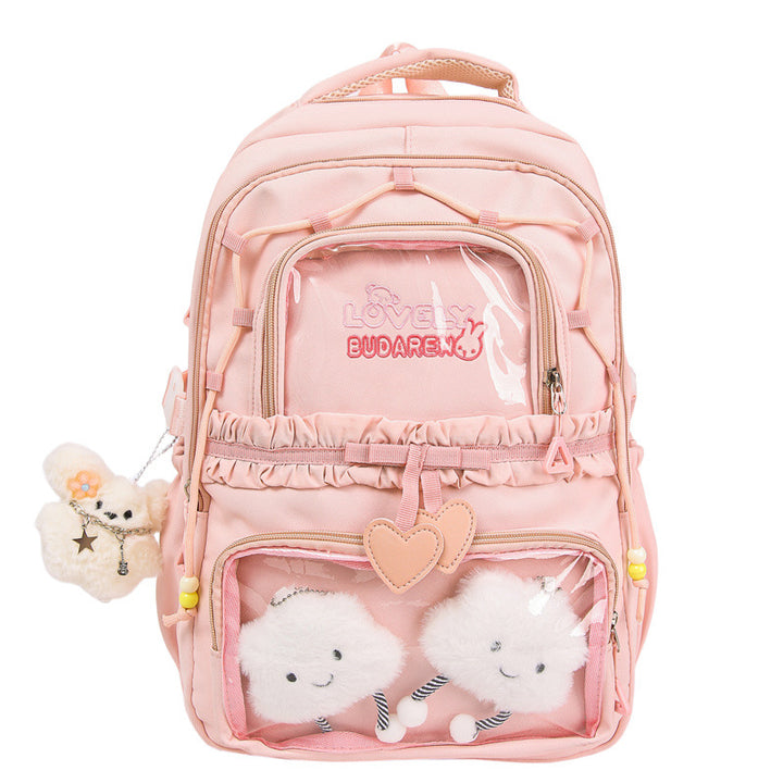 Transparent Front Pocket Casual Backpack Kalsten