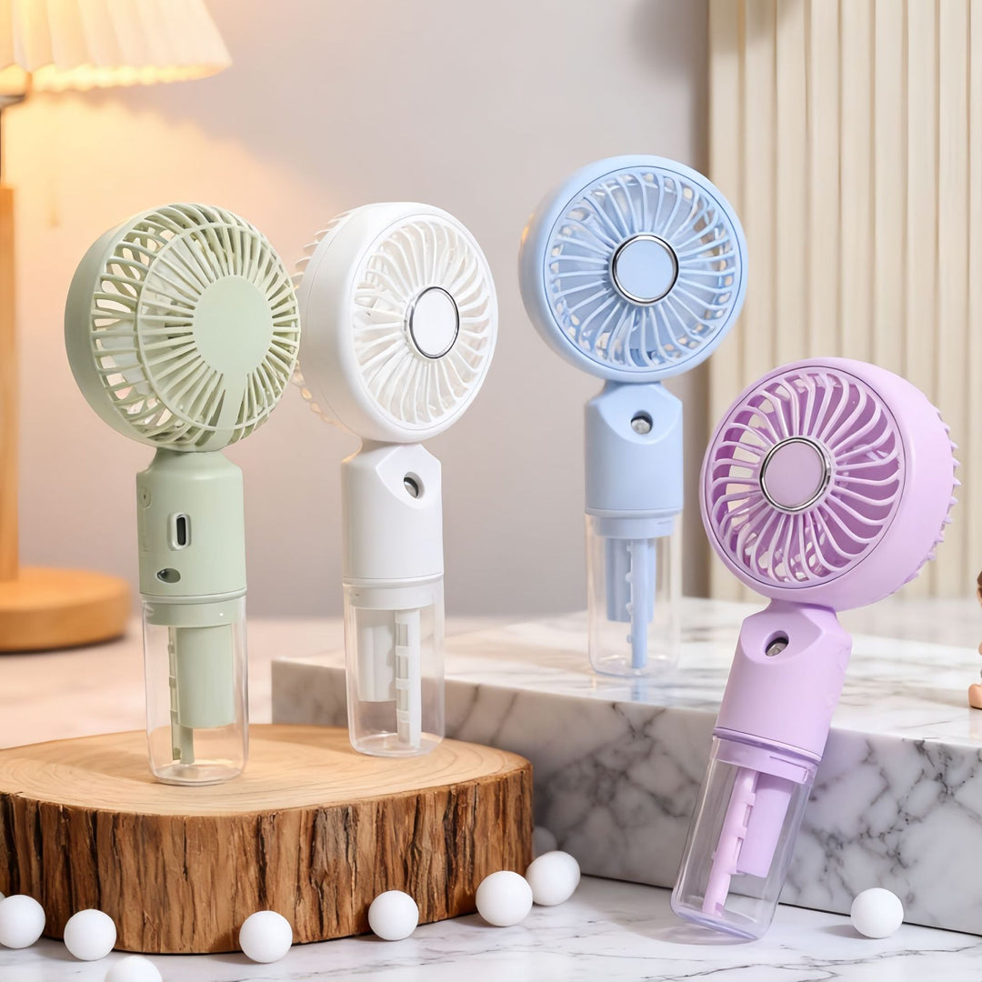 Ladies portable mini fan with integrated spray function Kalsten