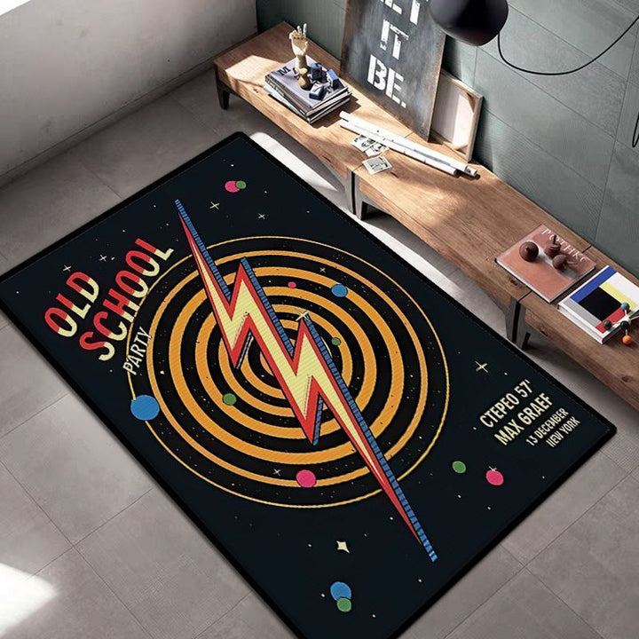 Vintage Whiskey-Themed Area Rug