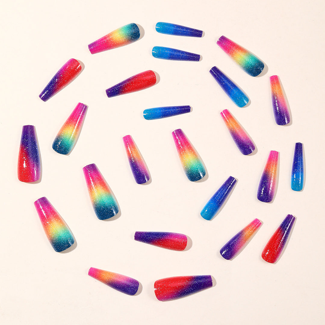 Gradient Glitter Stiletto Nail Art Kalsten