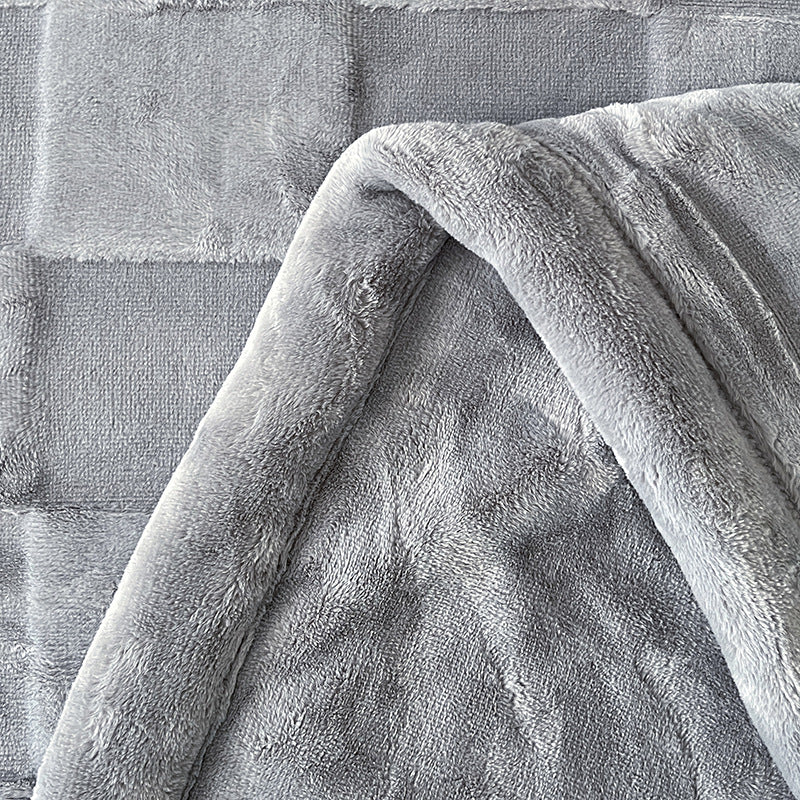 Textured Patchwork Fleece Blanket Kalsten