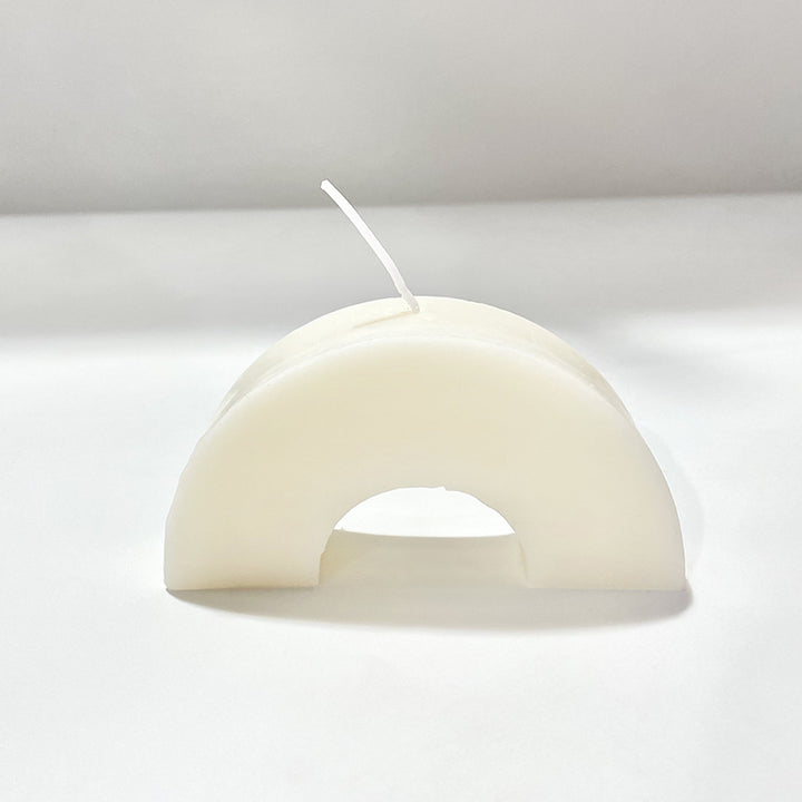 Minimalist Arch-Top Sculptural Pillar Candle