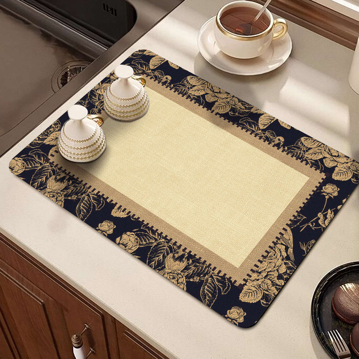 Elegant Floral Print Table Mat