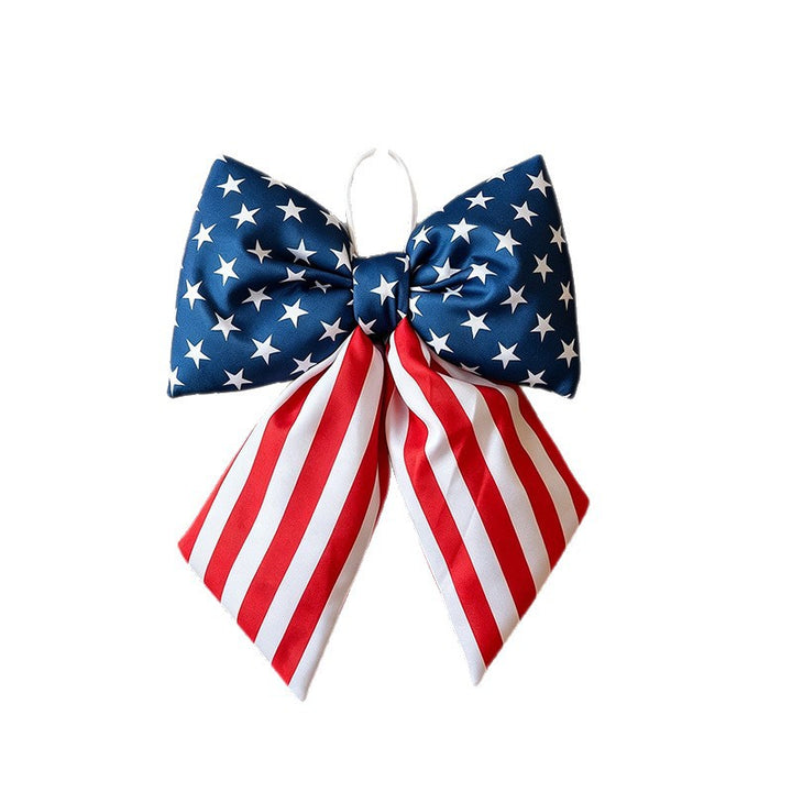 Independence Day oversized hanging bow with elastic loop for door porch and wreath Kalsten