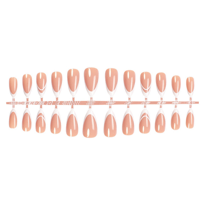 Elegant Press-On Nail Set with French Tip Design Kalsten 1788496283
