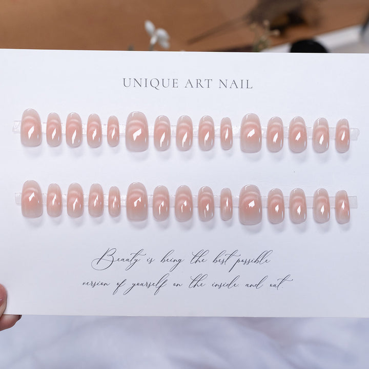 Natural Glossy Press-On Nails