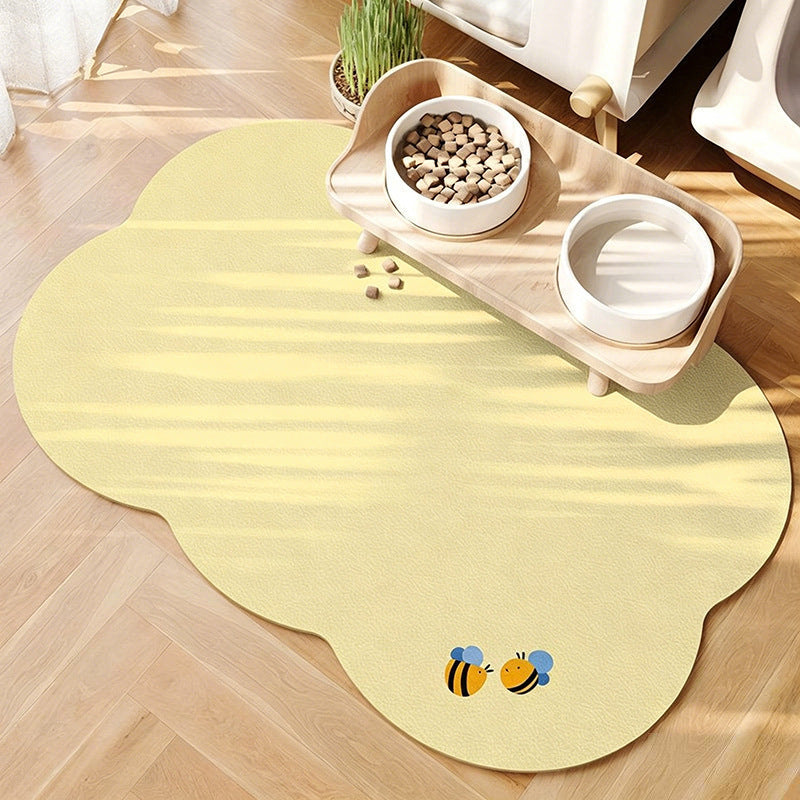 Playful Cloud-Shaped Floor Mat