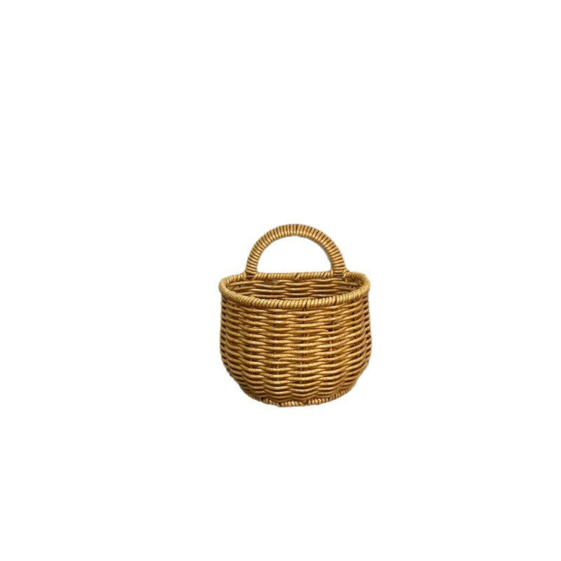 Decorative Wall-Mounted Wicker Storage Basket Kalsten